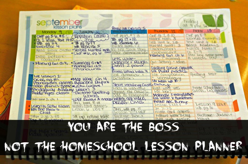 How to really take control of your lesson plans, and keep your schedule in check. Homeschool Encouragement!