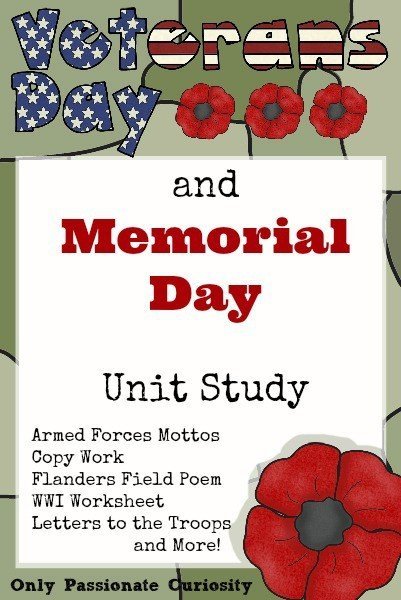 Veterans Day And Memorial Day Unit Study