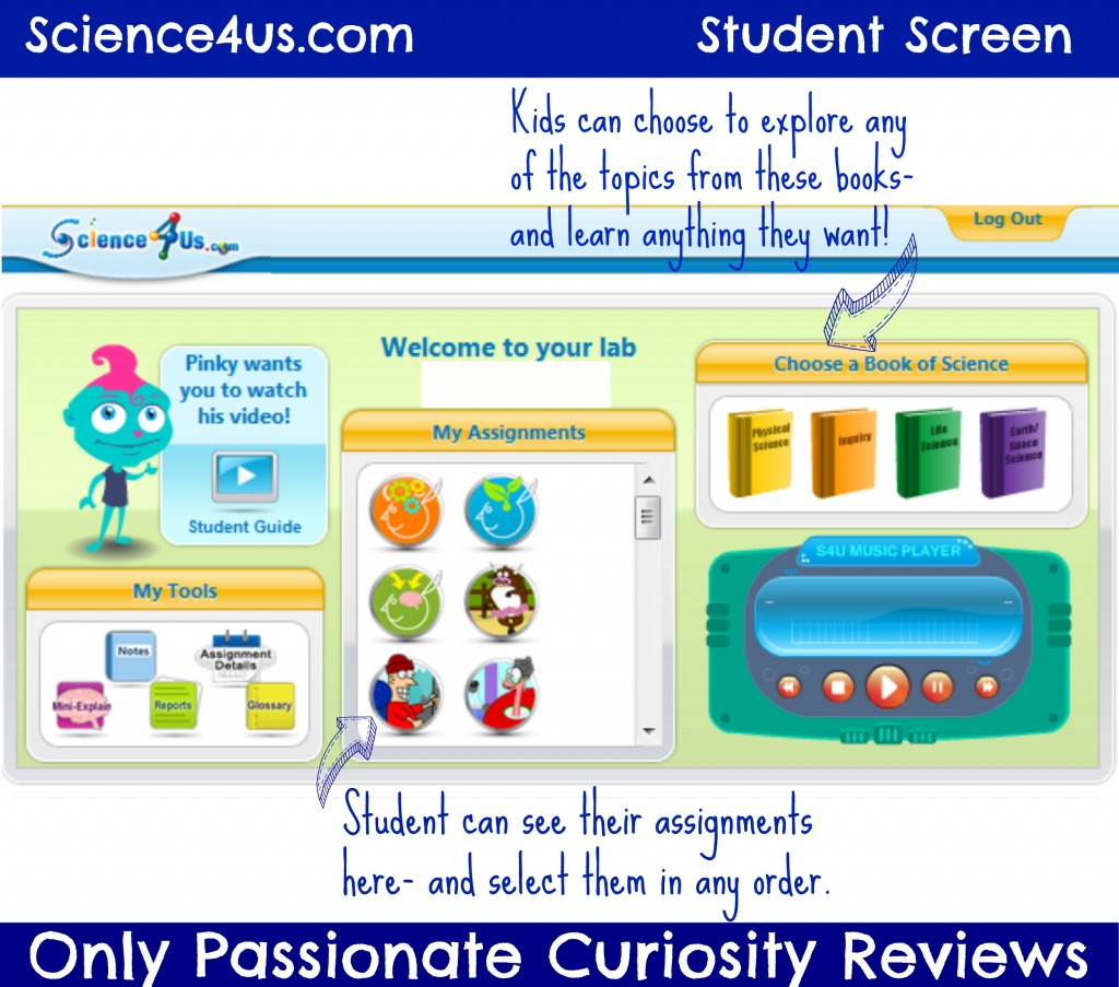 Science4Us.com Student Screen- Review