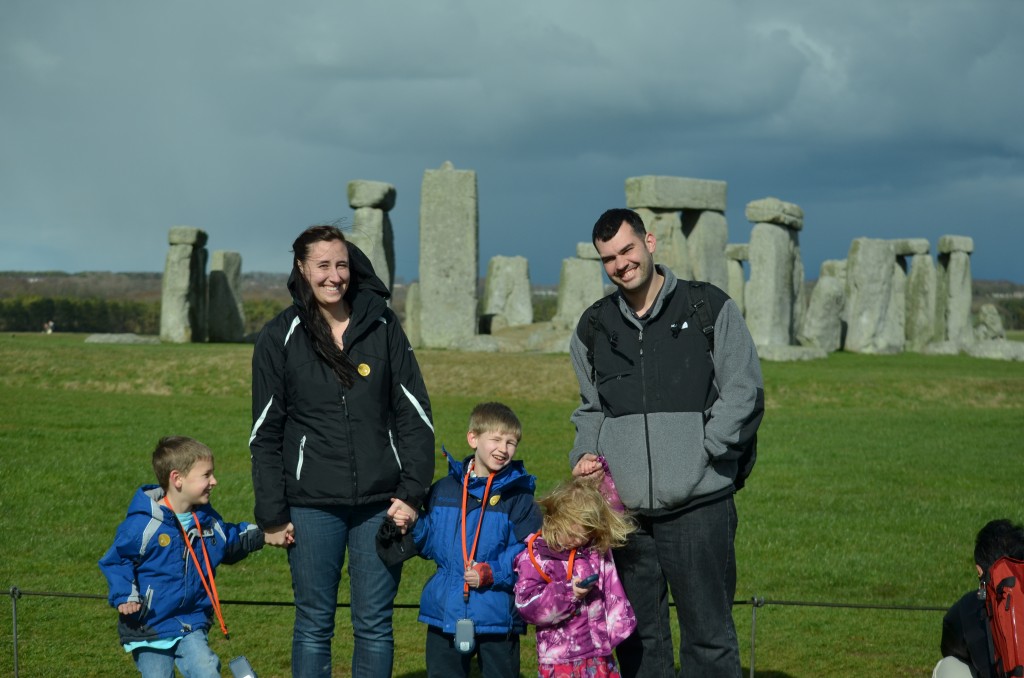 Family at Stonehenge