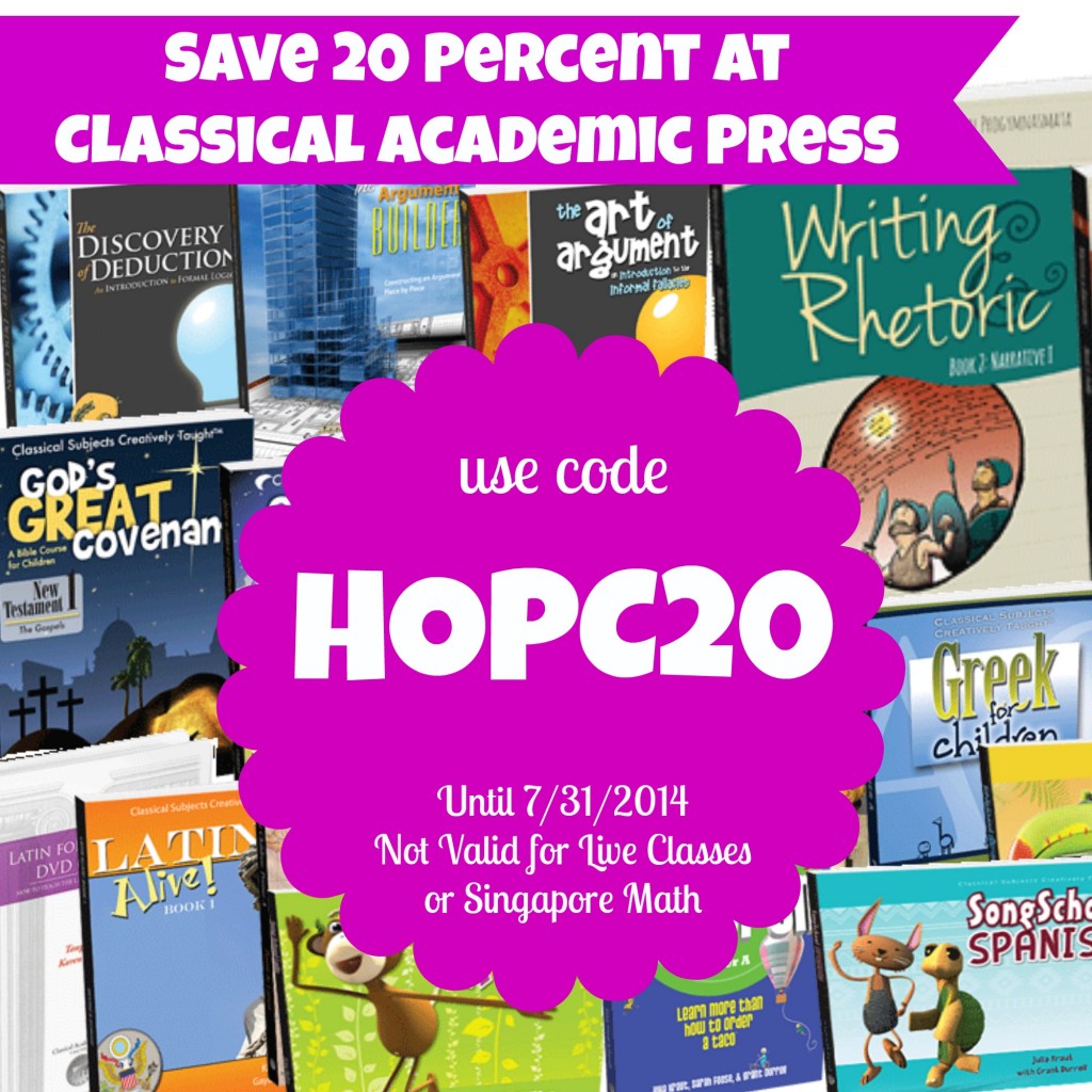 Classical Academic Press Coupon Code HOPC20