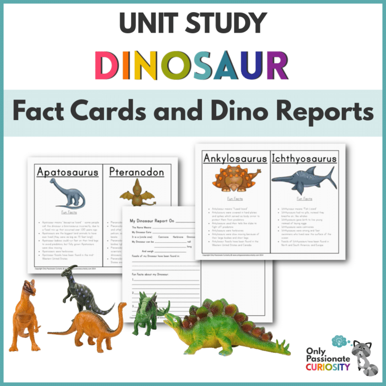 Dinosaur Unit Study: Fact Cards and Dino Reports