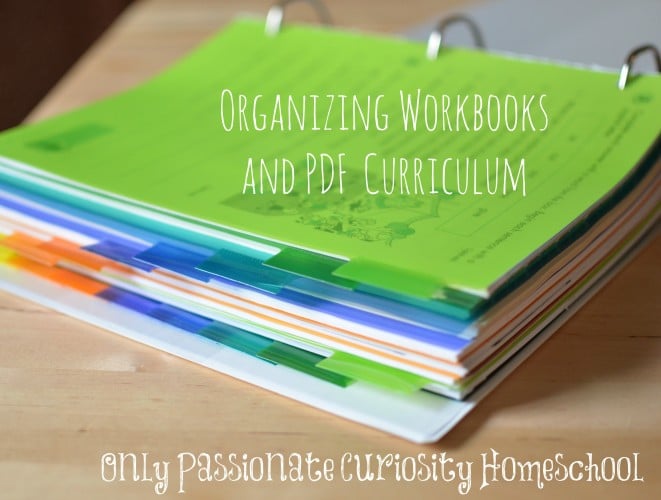 Organzing workbooks and curriculum