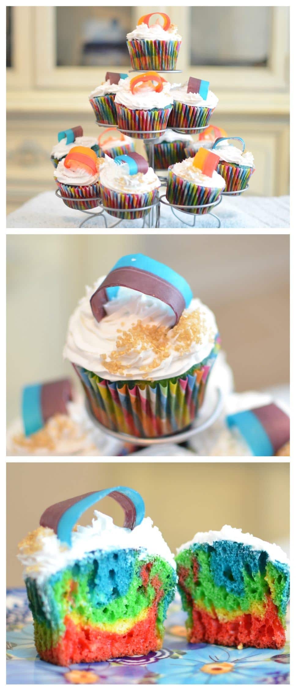 Rainbow Tie Dye Cupcakes- How to