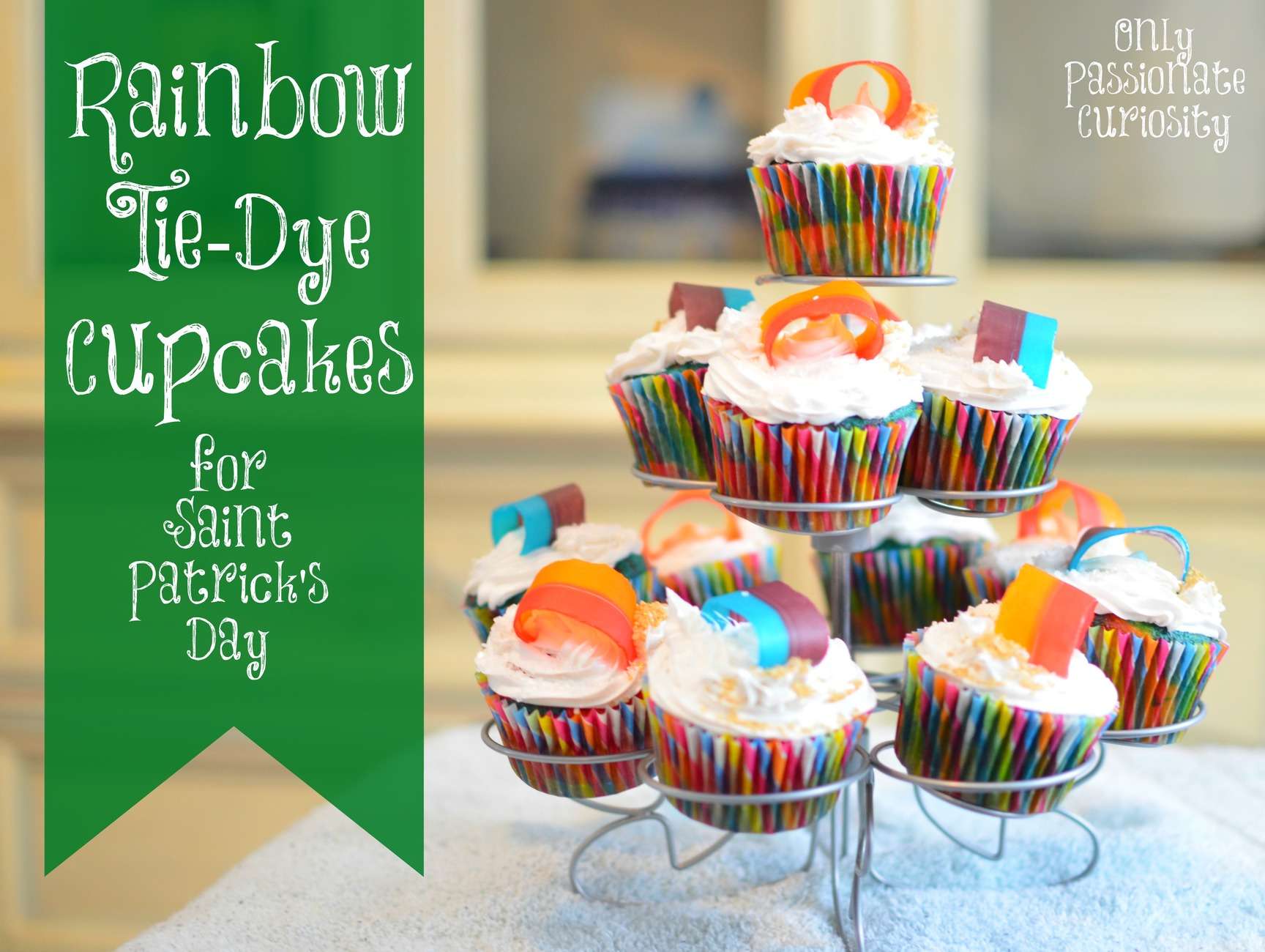 Rainbow Tie-Dye Cupcakes