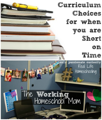 Curriculum choices for the working homeschool mom