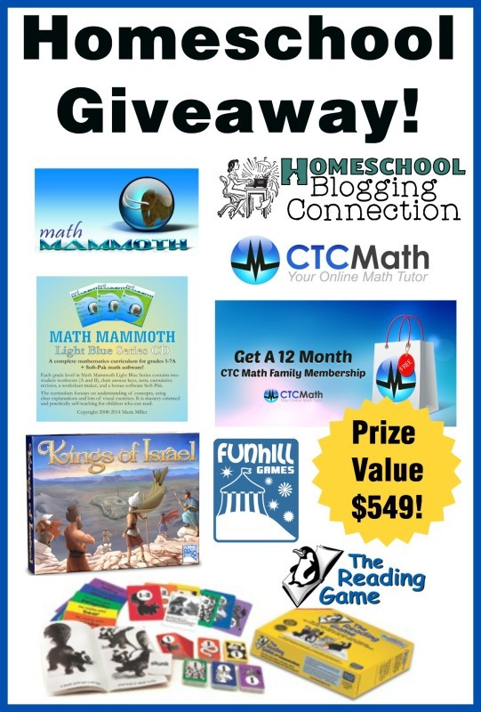 Homeschool Blogging Connection Giveaway