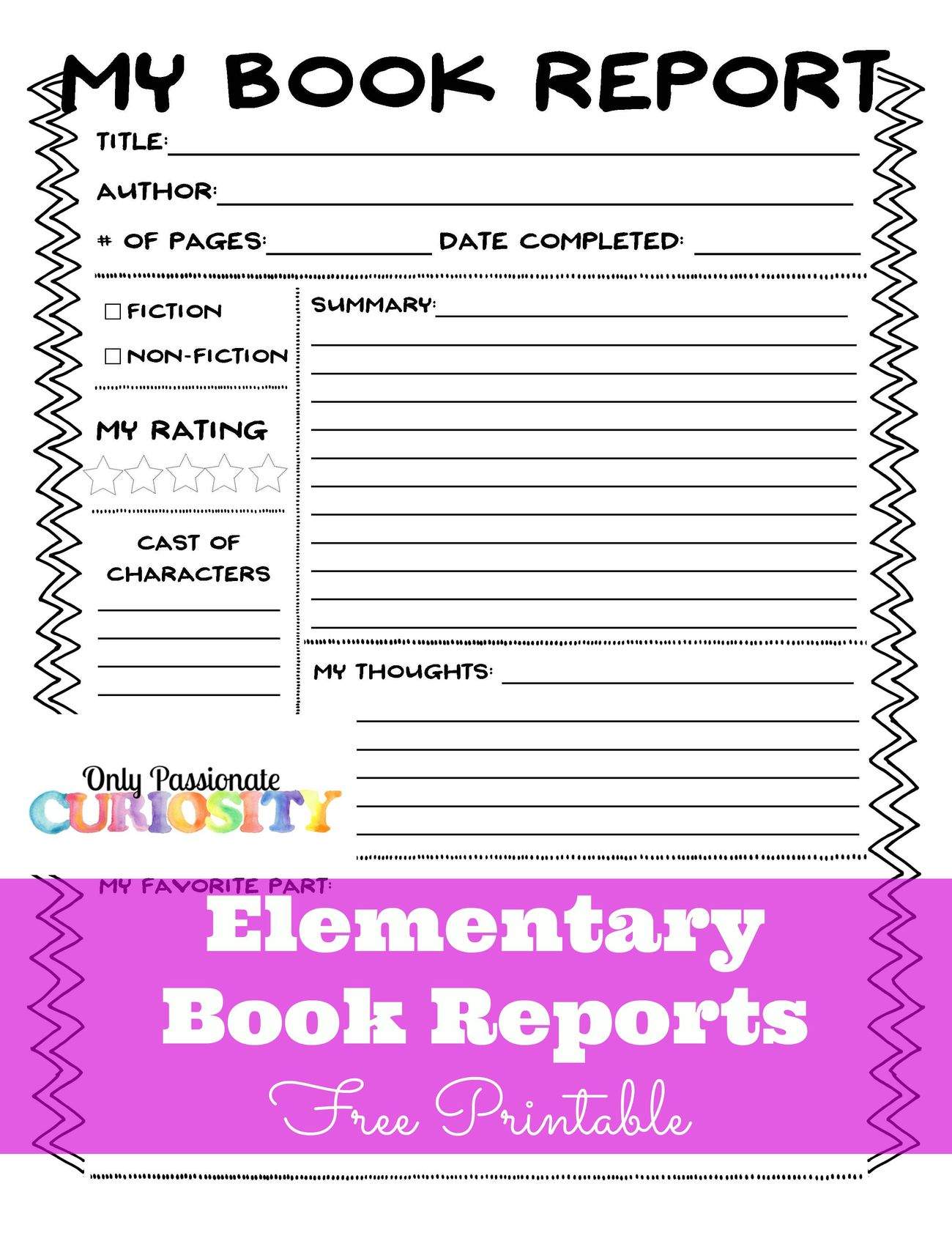Elementary Book Reports Made Easy