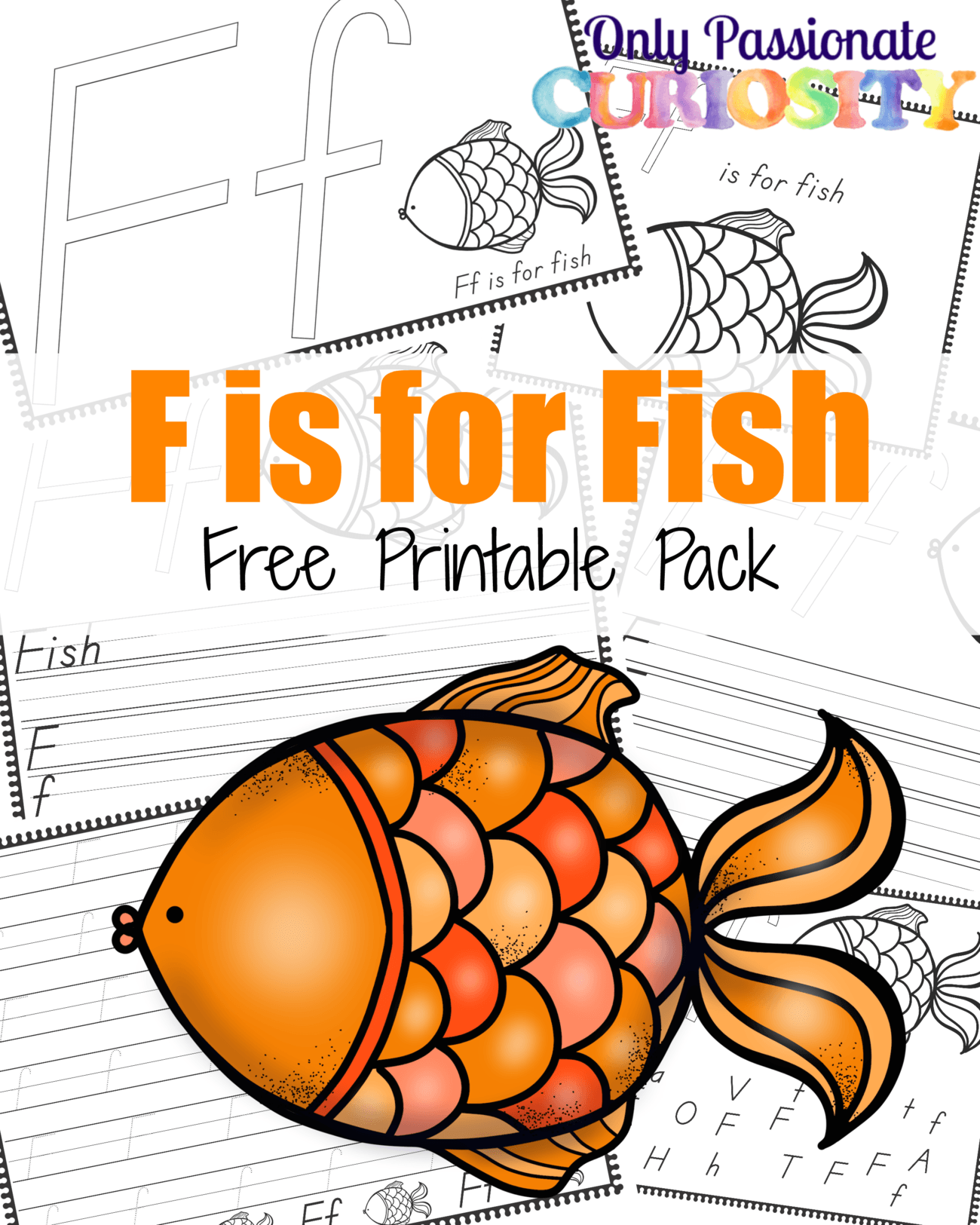 F is for Fish Handwriting Activity Pack
