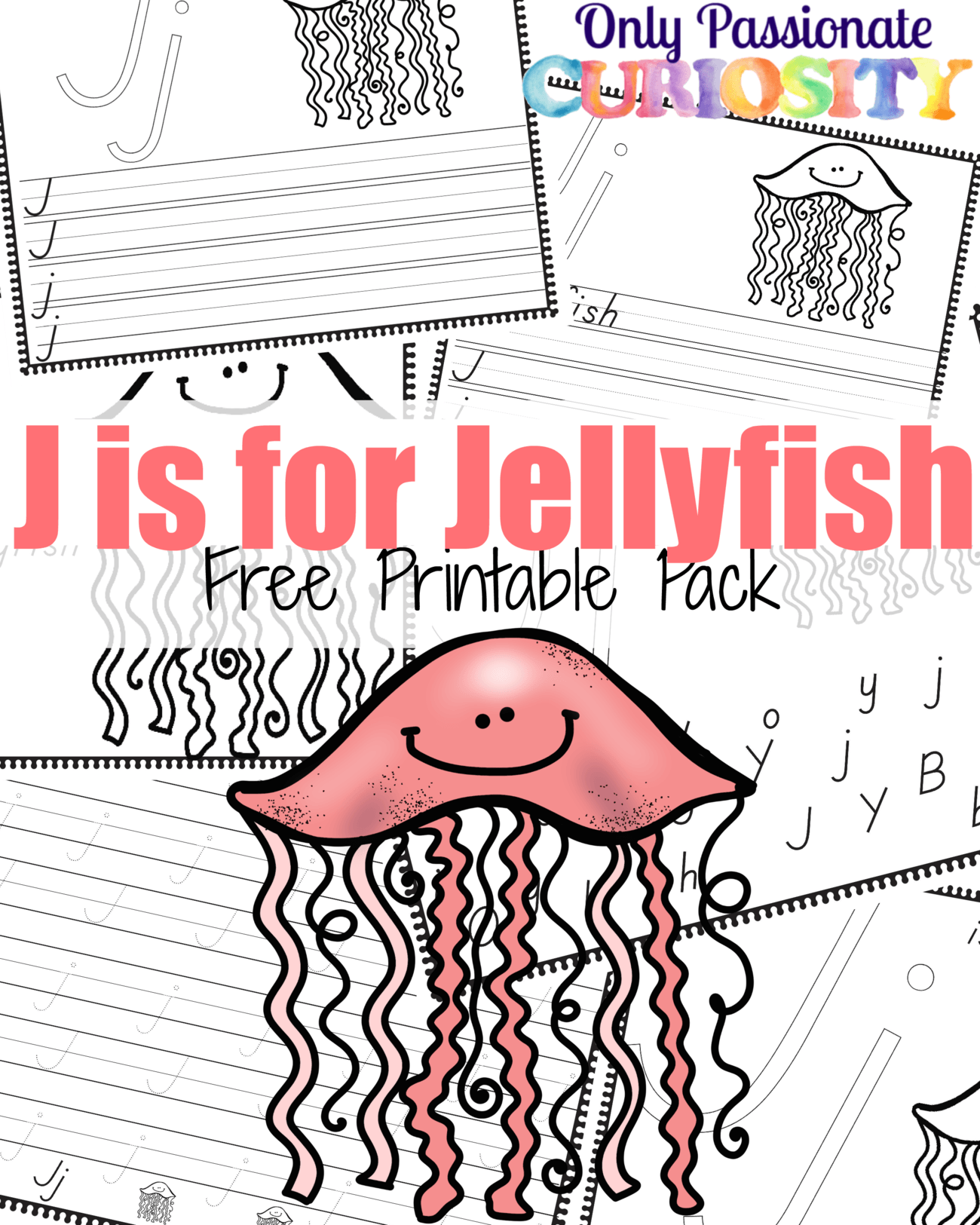 J is for Jellyfish Handwriting Activity Pack