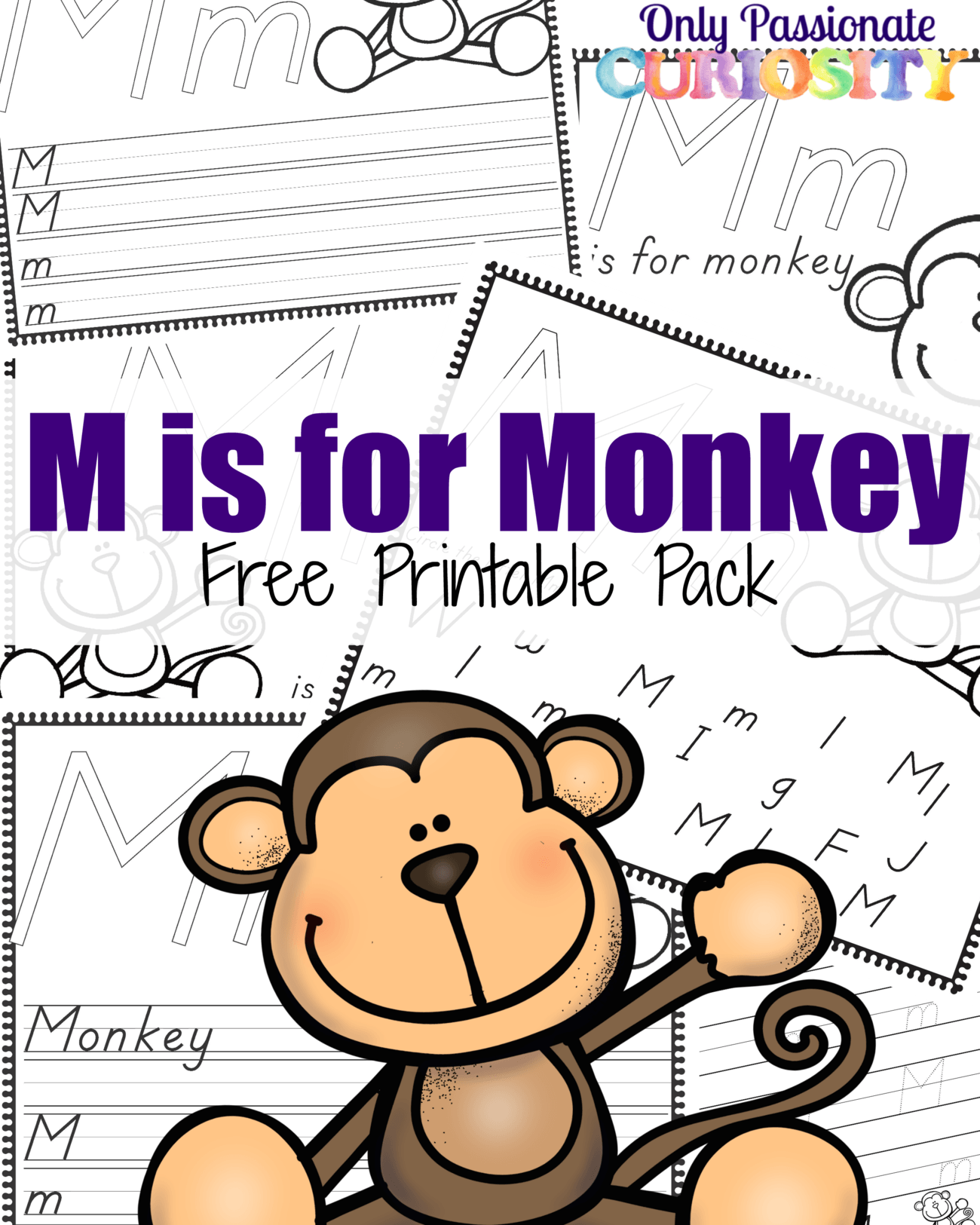 M is for Monkey Handwriting Activity Pack