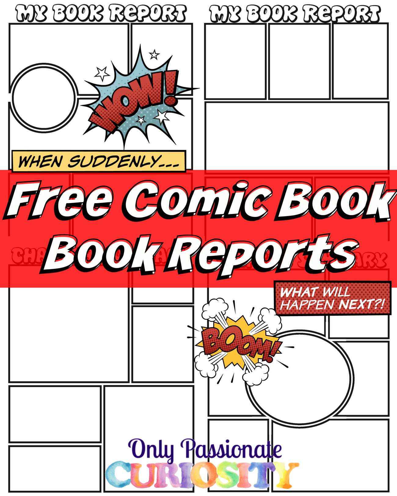 how to make a comic strip for a book report