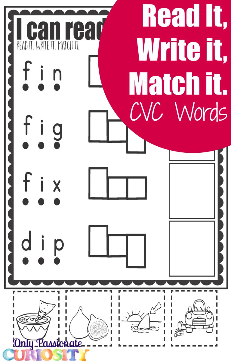 I Can Read! Read, Write, Cut and Paste: CVC I