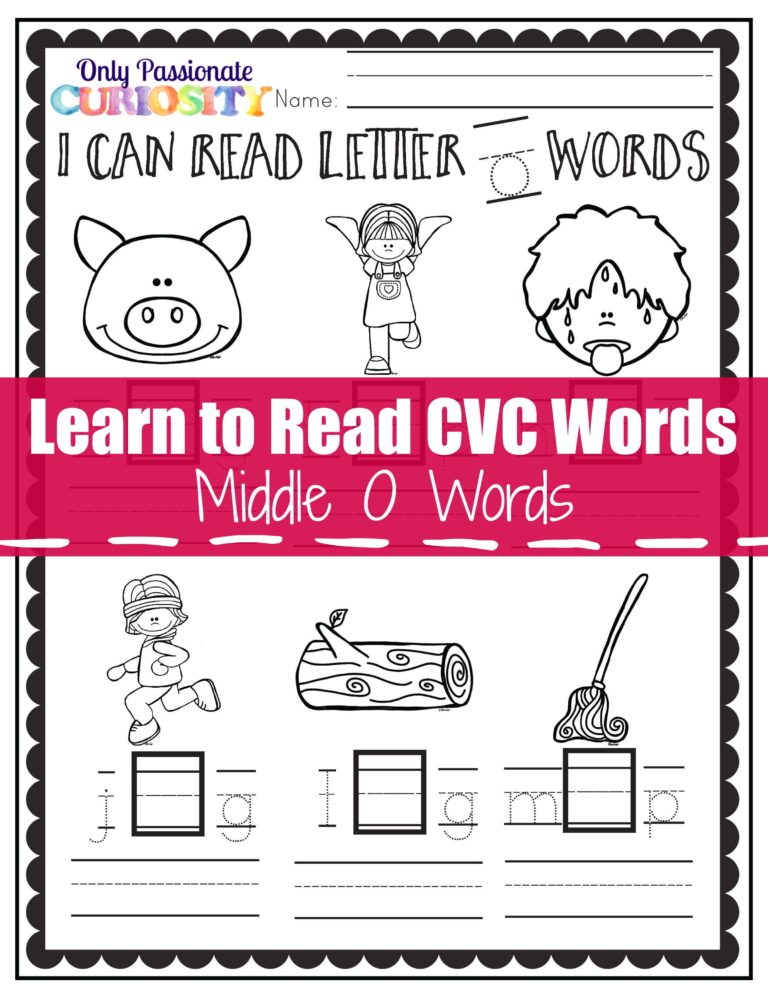 Learn to Read CVC Words: Middle O See and Write