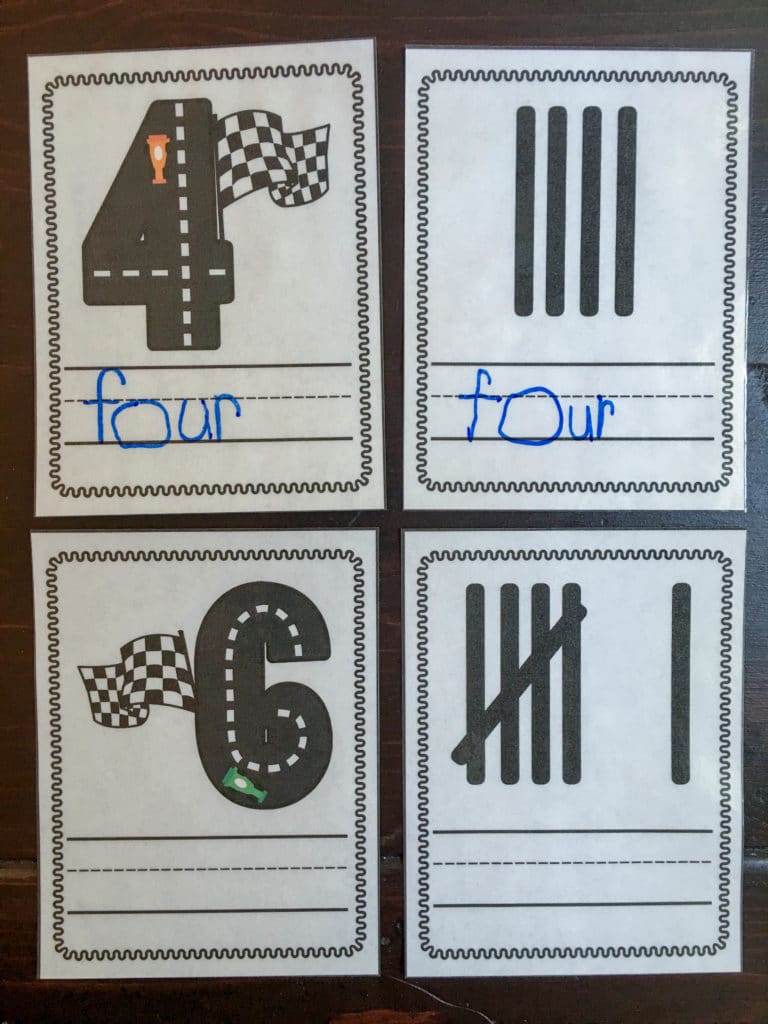 Count and Match Tally Cards