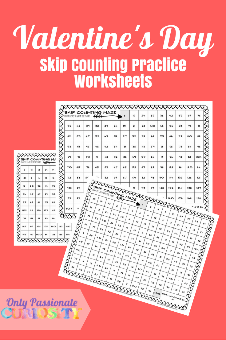 Valentine’s Day Math: Skip Counting Practice