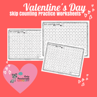 Valentine's Day Skip Counting Worksheets