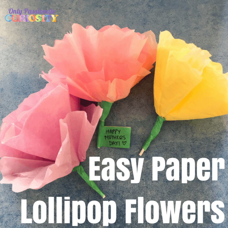 Easy Paper Lollipop Flowers