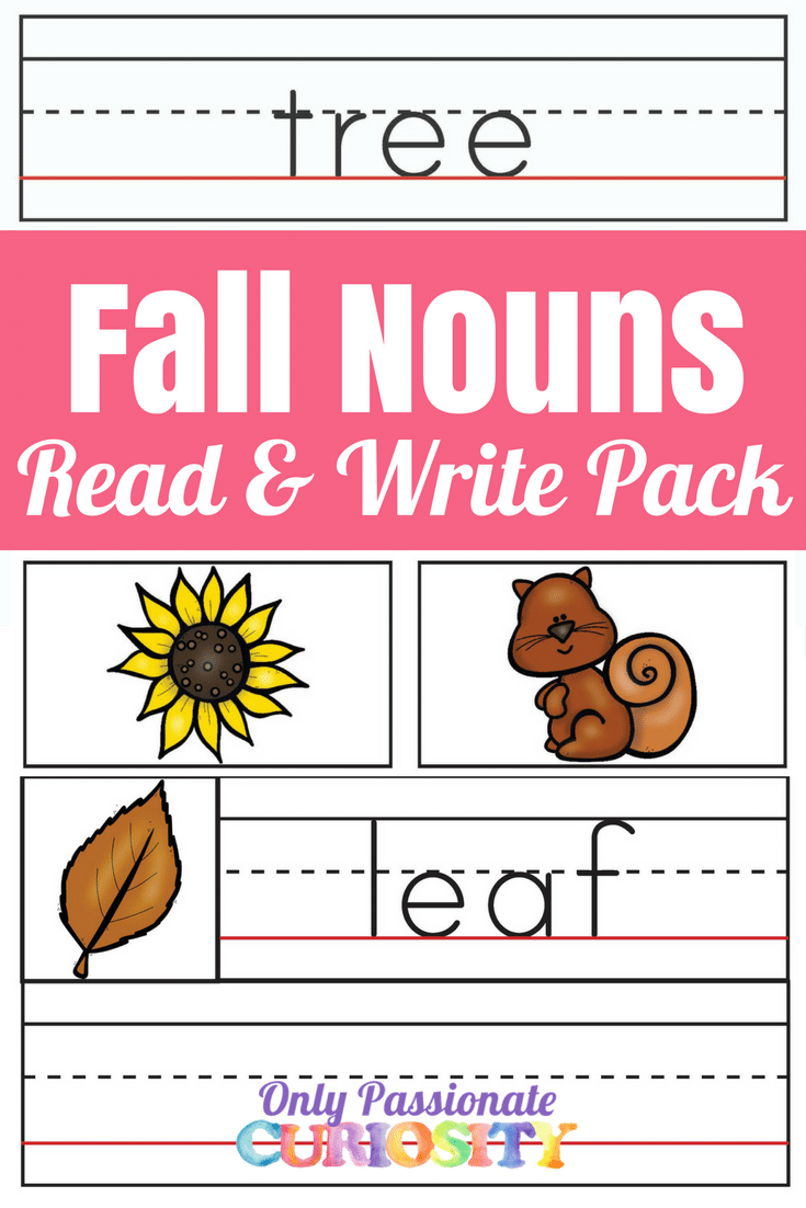 Fall Nouns Read and Write Pack