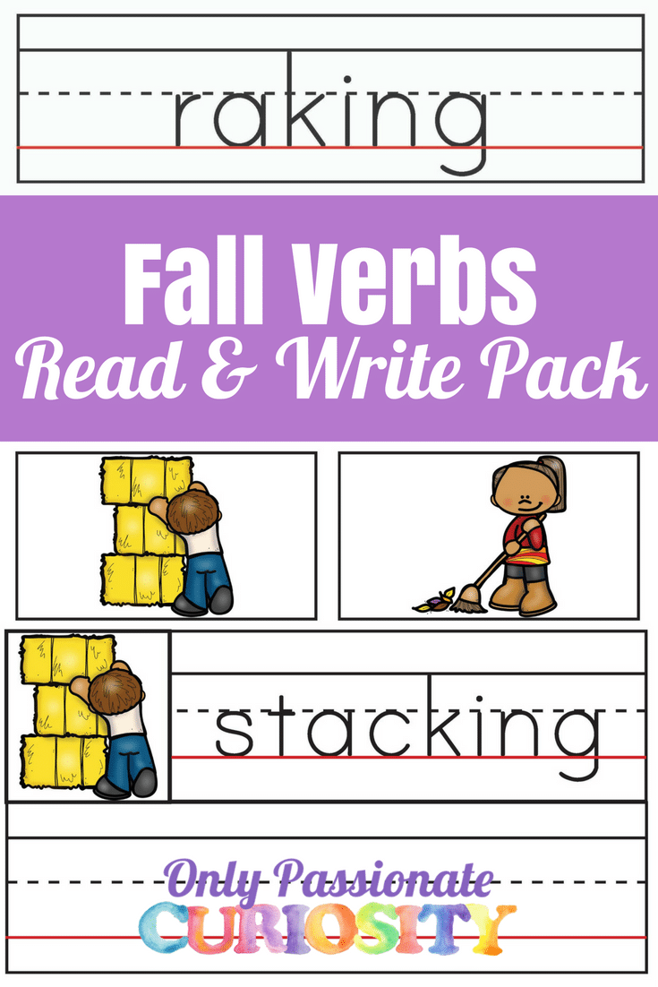 Fall Verbs Read & Write Spelling Pack