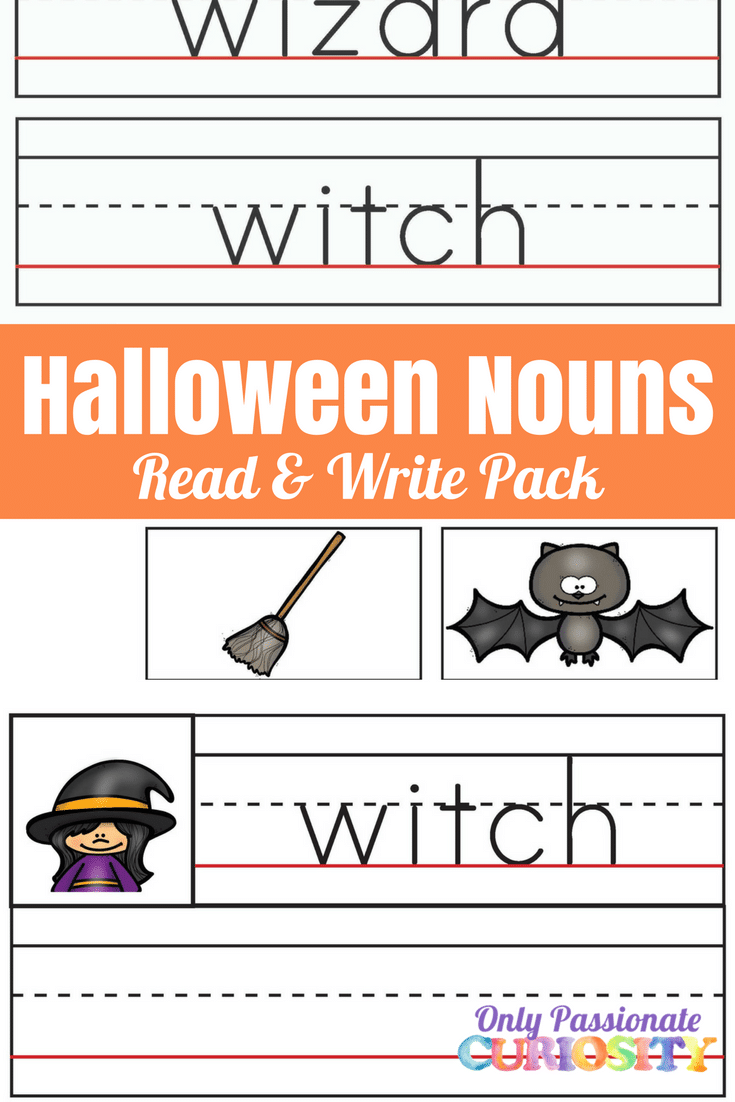 Halloween Nouns Read and Write Pack
