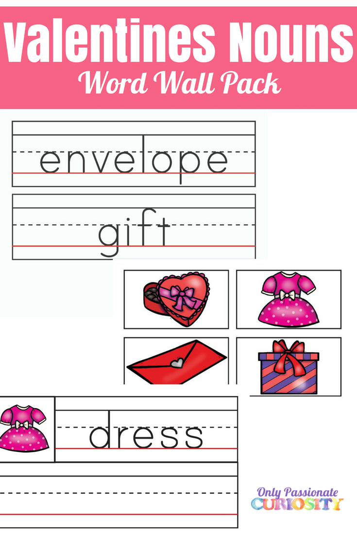 Valentines Day Noun Word Wall