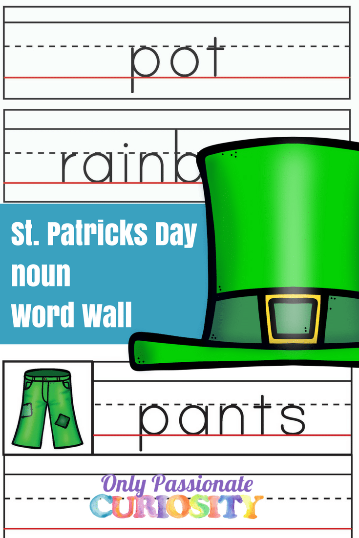 St. Patrick’s Day Nouns Word Wall