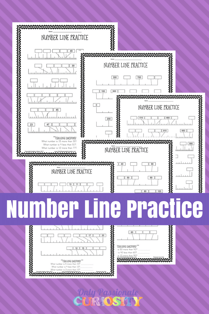Number Line Printable Worksheets