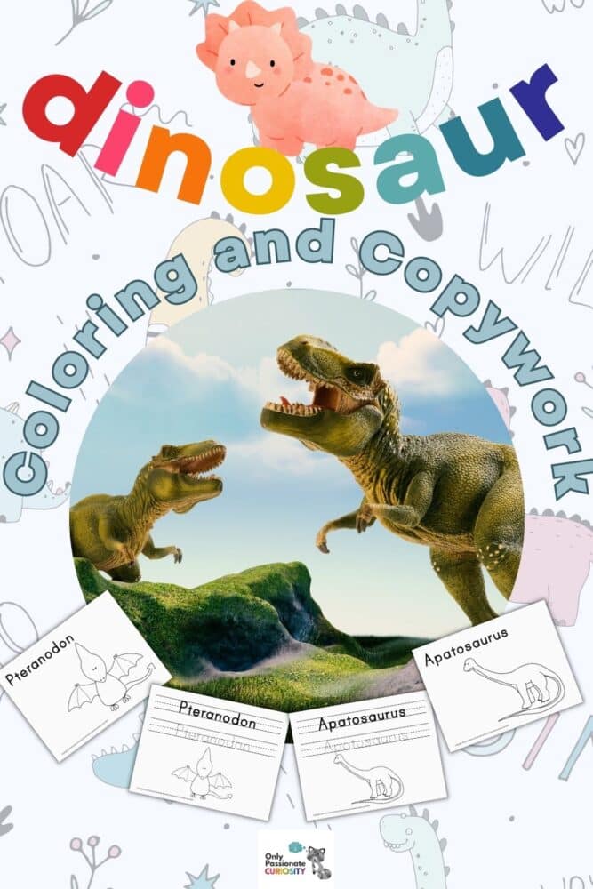 Dinosaur Coloring and Copywork