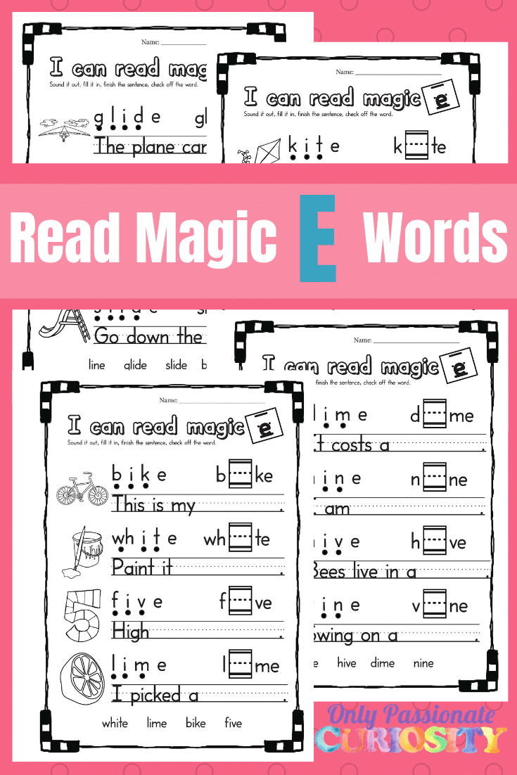 Printable Magic E – Long I Sound Worksheets