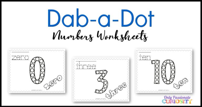 Dab-a-Dot Number Practice: 0 – 10