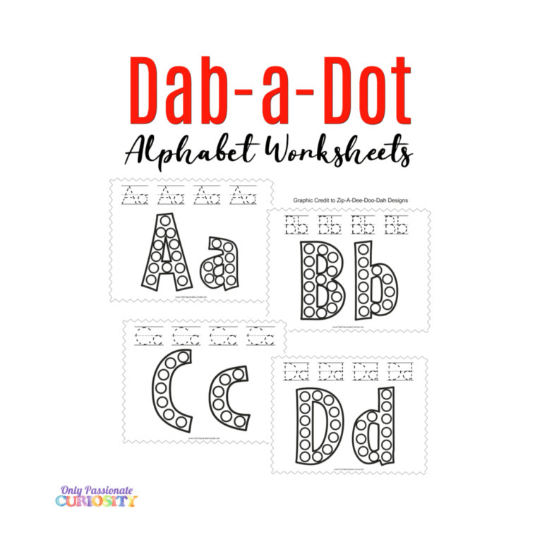 Dab-a-Dot Worksheets: ABCs