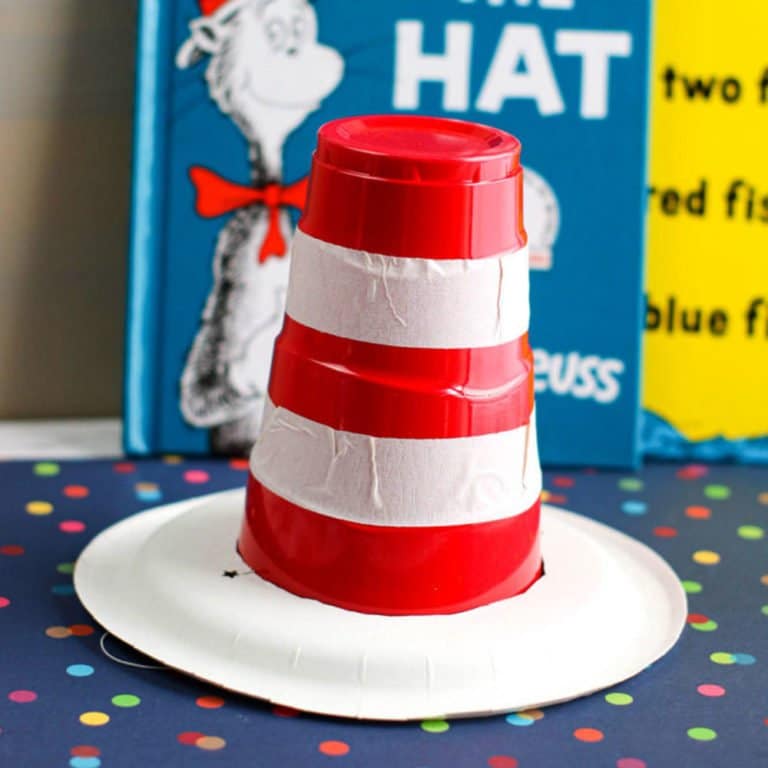 Cat in the Hat Solo Cup Party Hats for Dr. Seuss Day!