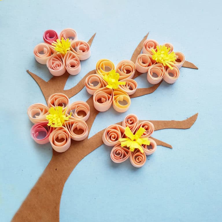 Beautiful Quilled Cherry Blossoms