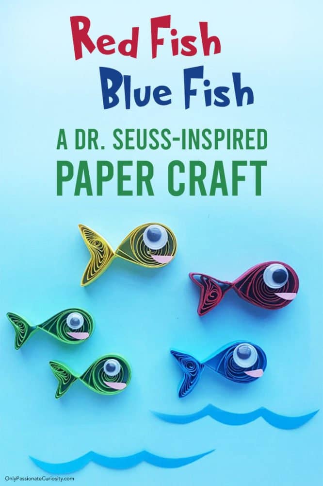 finished red fish blue fish craft