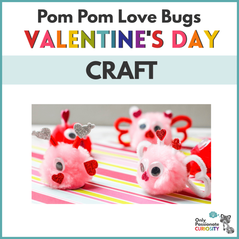 Pom Pom Love Bugs Valentine's Day Craft
