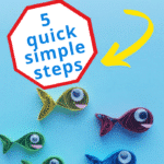 Looking for a fun way to celebrate Dr. Seuss Month? How about reading One Fish Two Fish Red Fish Blue Fish and making this super cute paper craft to go along with it?! It's easier to make than you would think, and it's a great fine motor and instruction-following activity for children. So read, create, and have fun with your children! #DrSeuss #Crafts #Fish