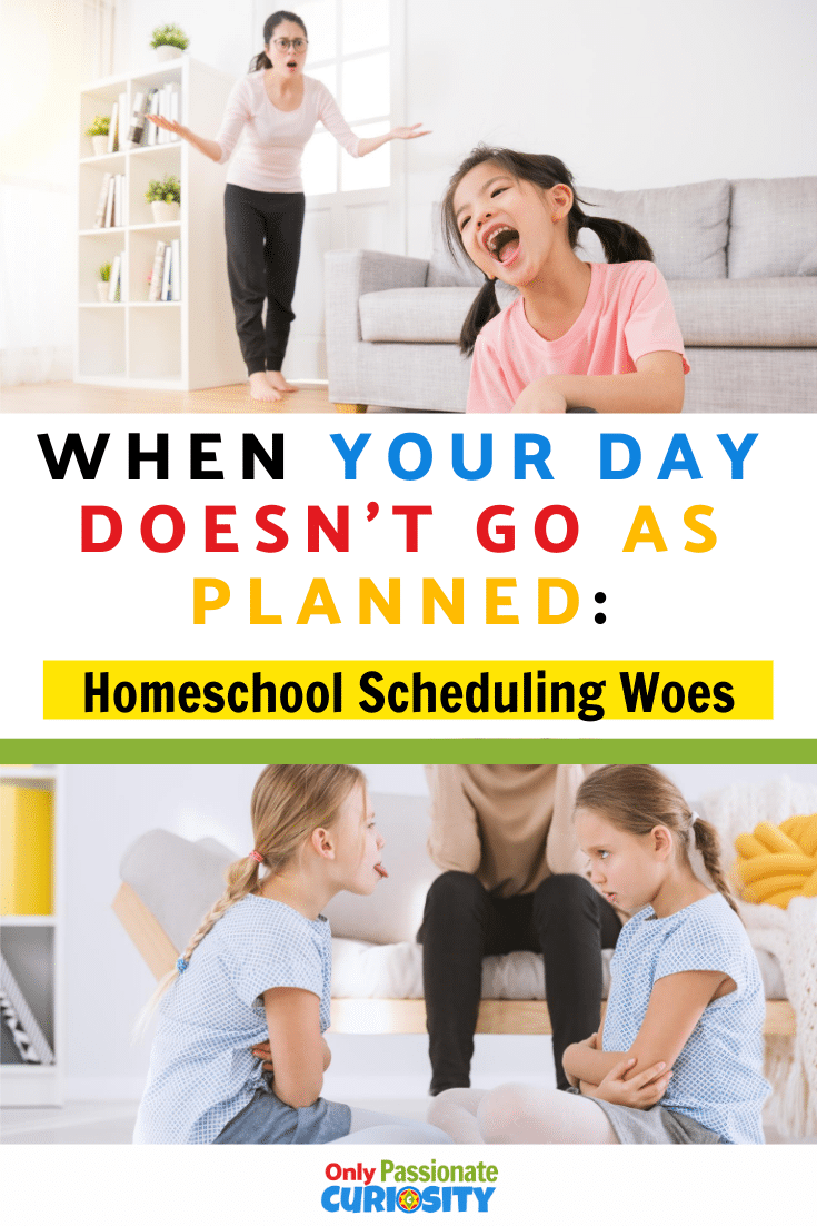 Practical advice for how to deal with homeschool bad days that don't go as planned and with the frustrated feelings that go along with those days!
