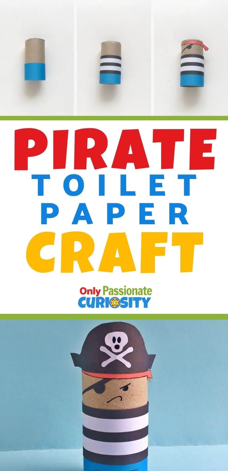 This cute pirate toilet paper tube craft is easy to make with your children using our simple tutorial and these printable templates.