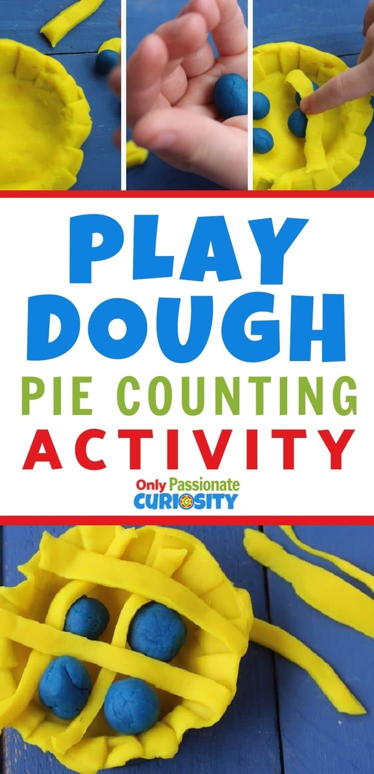This play dough pie counting activity is a great way to do some math practice and have fun at the same time! Additional educational ideas are suggested too!