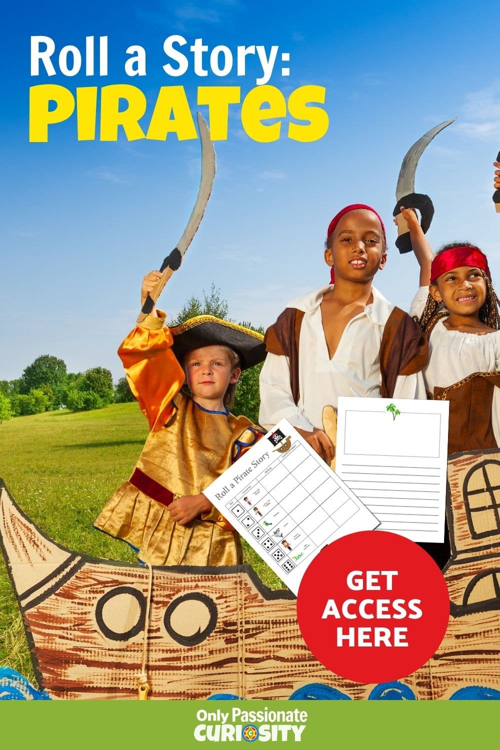 Celebrate Talk Like a Pirate Day (or any day!) with this fun roll-a-story activity! It's a perfect way to sneak in some creative writing with your kids!