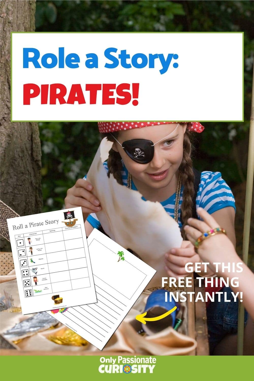Celebrate Talk Like a Pirate Day (or any day!) with this fun roll-a-story activity! It's a perfect way to sneak in some creative writing with your kids!