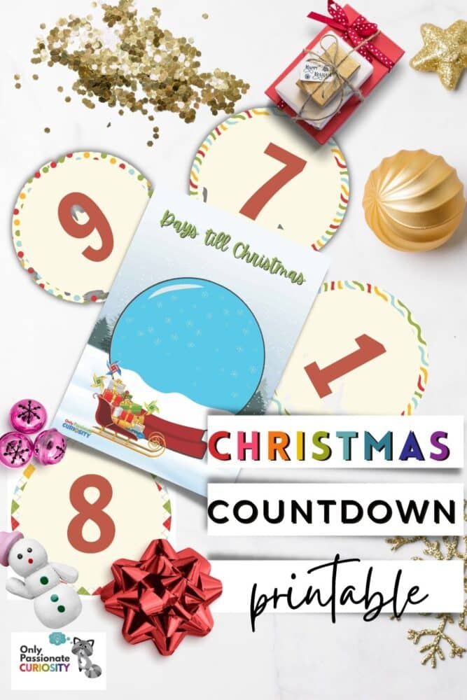 This free, printable Christmas Countdown will help you and your children get ready for Christmas! You will literally be counting down the days! There are several ways you can use this fun and pretty Christmas countdown in your home.