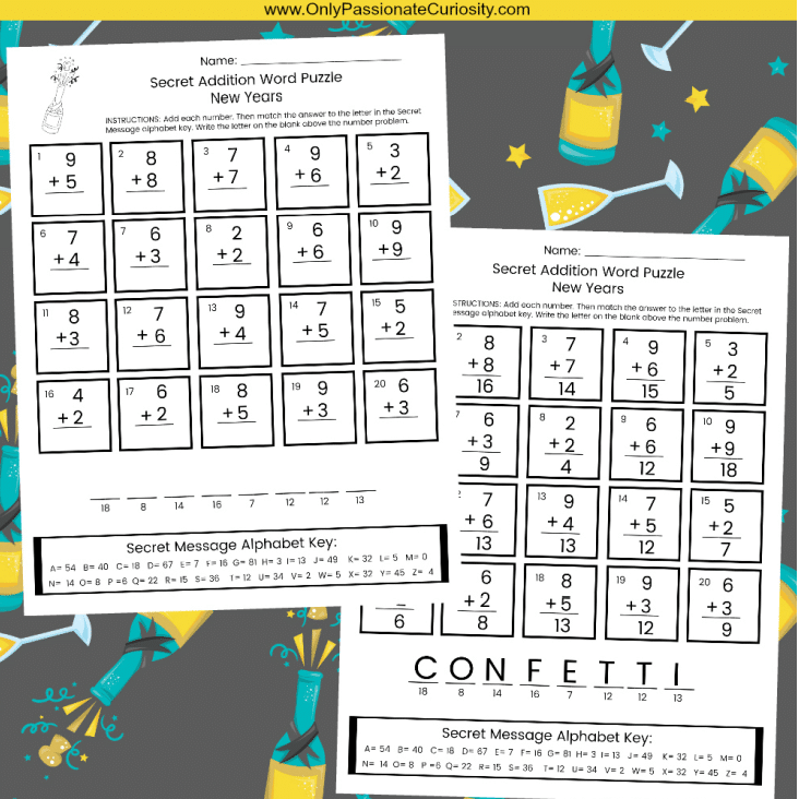 New Year’s Addition Printable