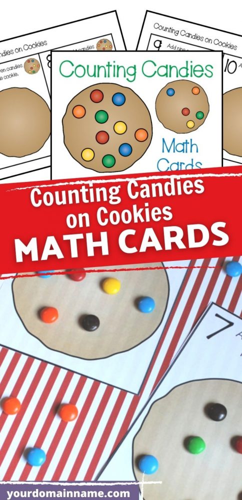 Use these Counting Candies on Cookies Math Cards to teach your little ones to count, practice addition and subtraction, sorting skills, and more!