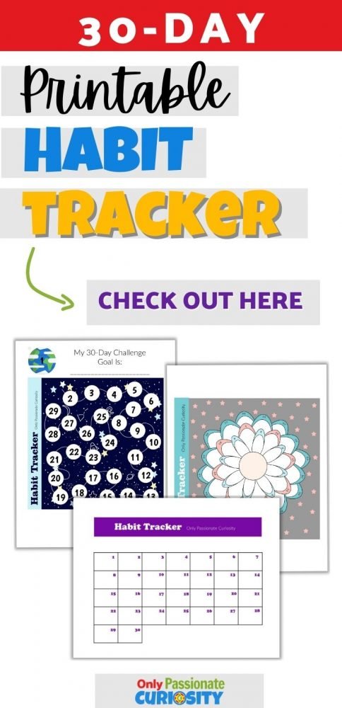 If you'd like to work on creating good habits or kicking bad habits, these 30-day printable habit trackers will help you stay on track!