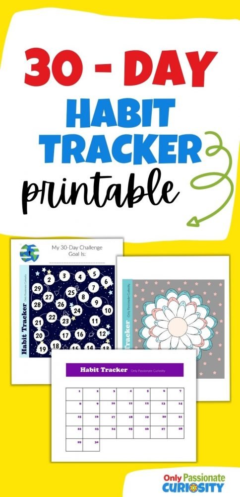If you'd like to work on creating good habits or kicking bad habits, these 30-day printable habit trackers will help you stay on track!