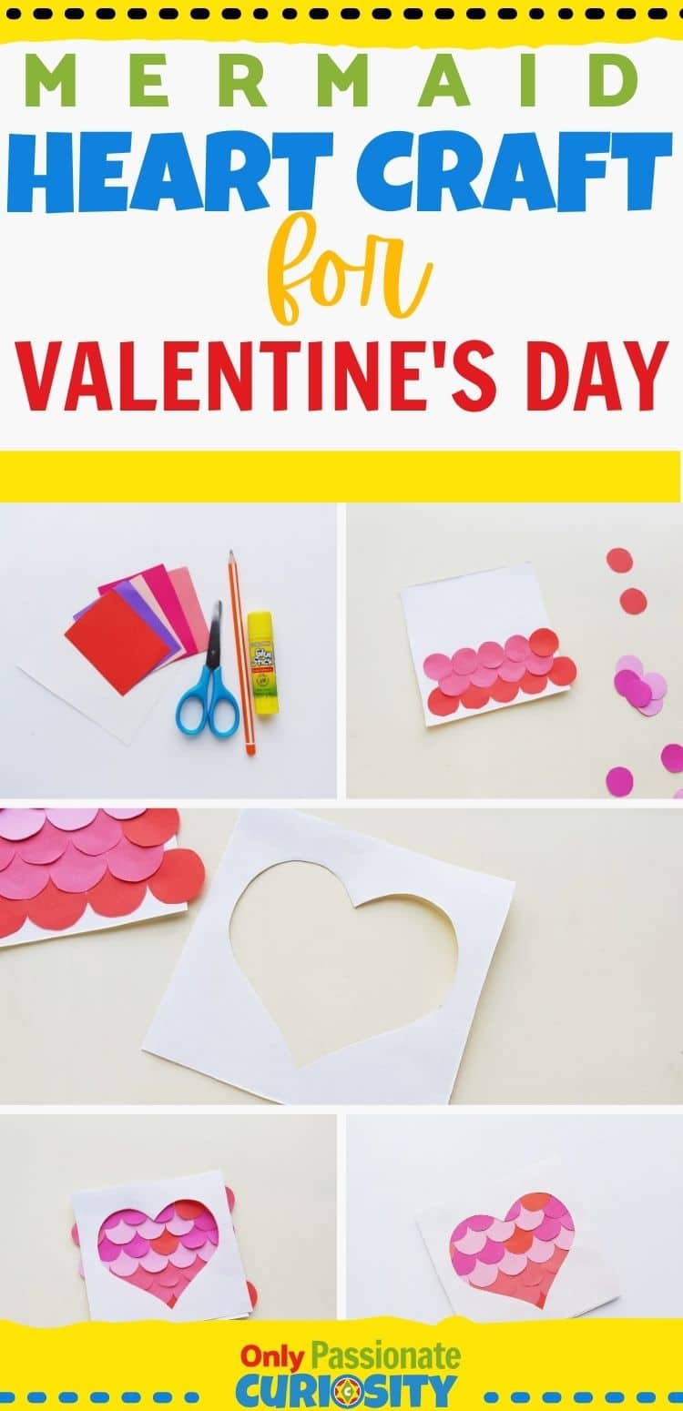 Mermaid Heart Craft for Valentine's Day - Only Passionate Curiosity
