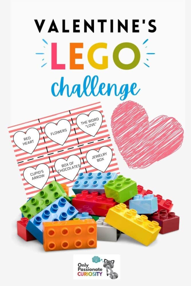 Today we’re bringing you a sweet Valentine’s Day themed LEGO challenge that your child can enjoy over the next few weeks in preparation for Valentine’s Day.
