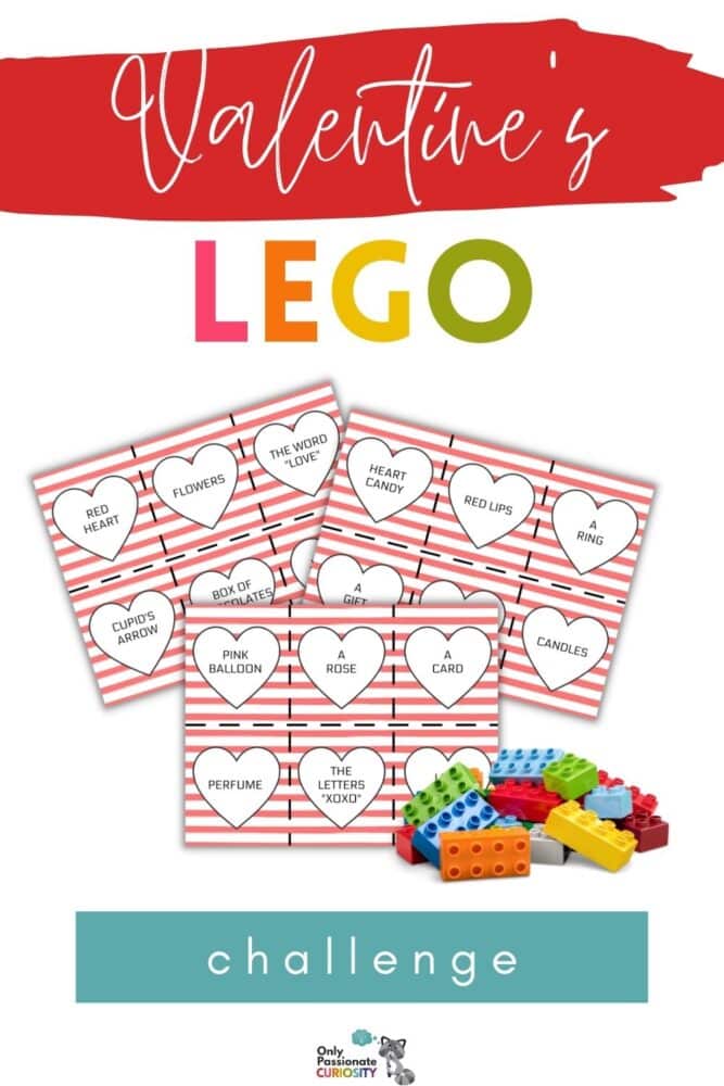 Today we’re bringing you a sweet Valentine’s Day themed LEGO challenge that your child can enjoy over the next few weeks in preparation for Valentine’s Day.